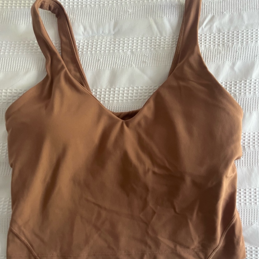 Lululemon Align cropped tank size 6 color rust/orange brown